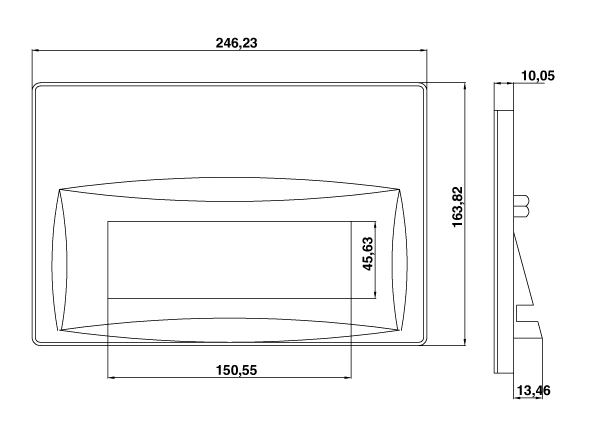 ARC grå betjeningsplate